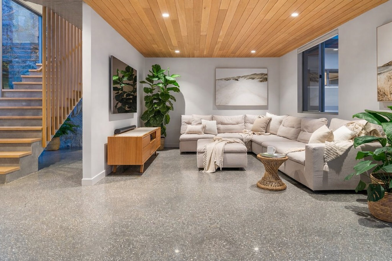 Concrete floor installation